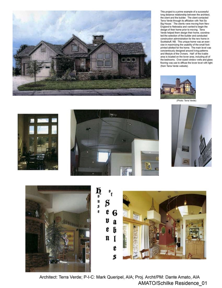 Dante Amato, AIA -Architect for Terra Verde Architects