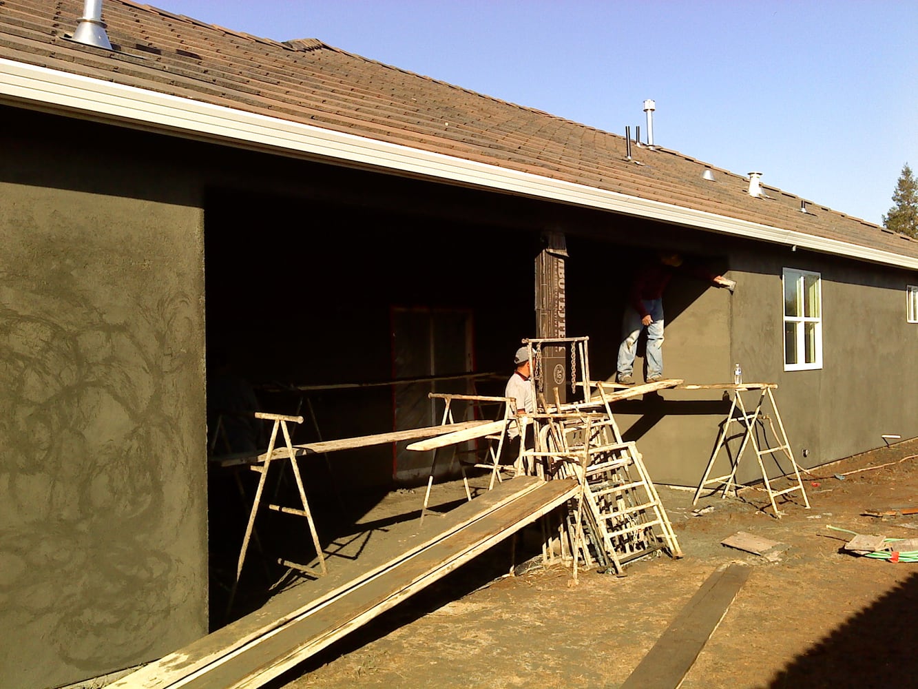 Three coat with texture