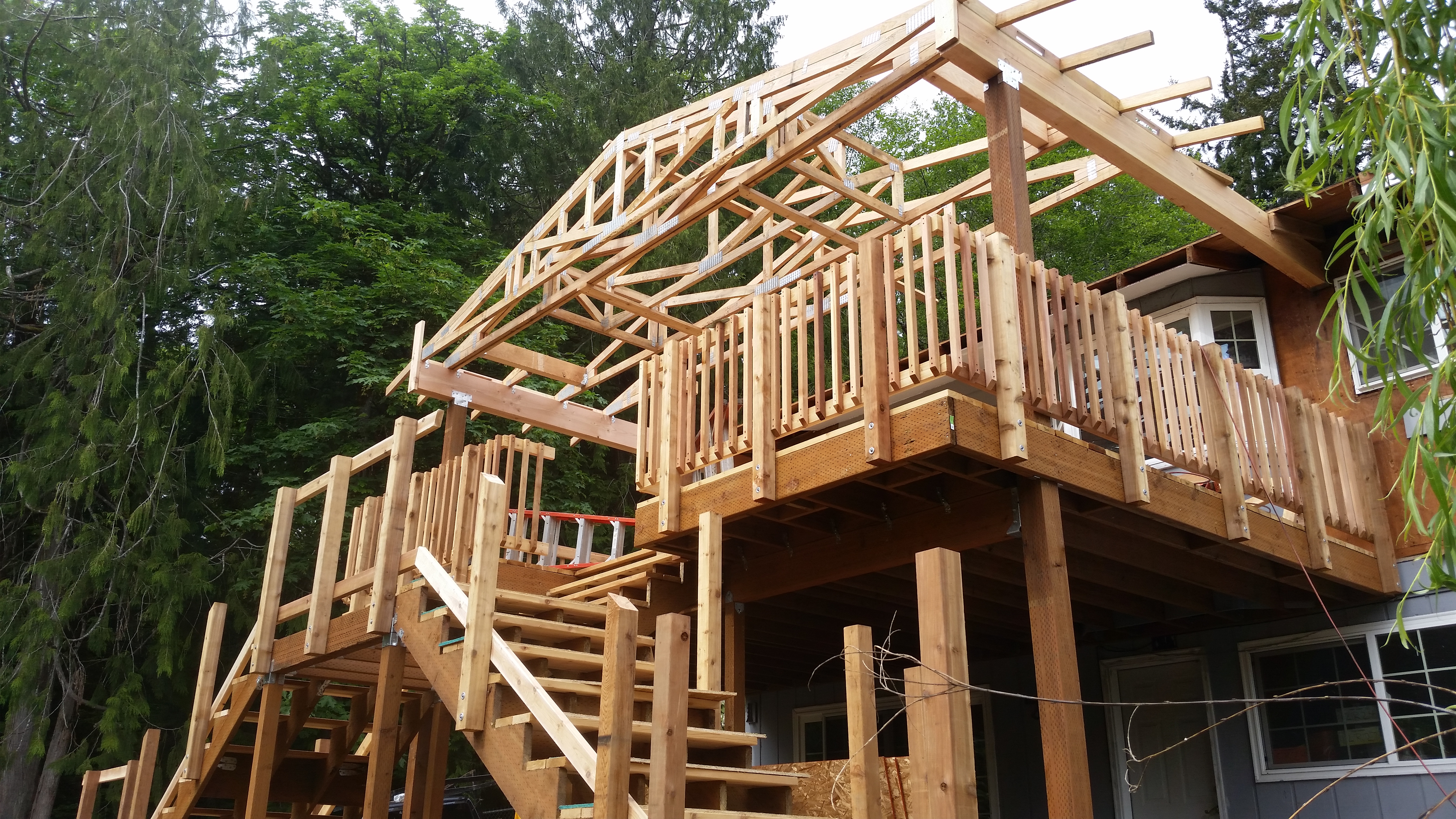 2nd Story Deck & Cover Progression pictures