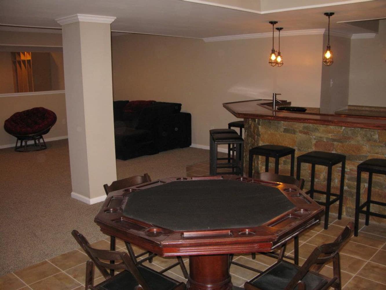 Finished Basement & Bar-Etters, York County, PA