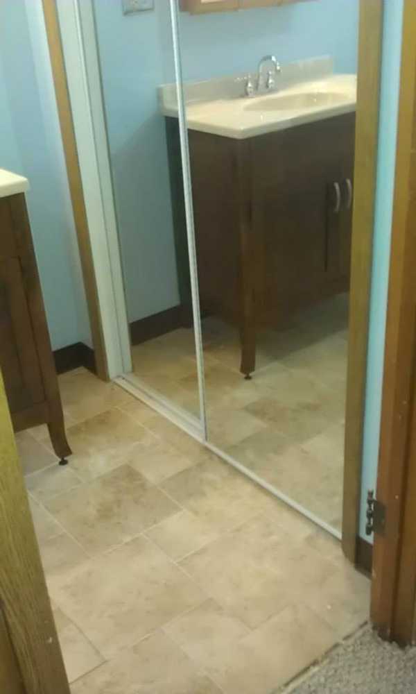 Water and Mold Damage Bath Remodel
