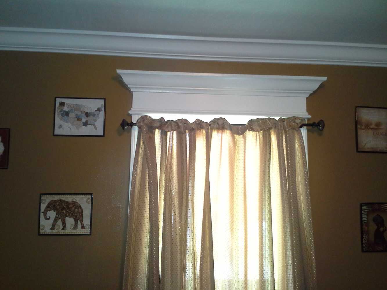 Crown molding, painting, and flooring