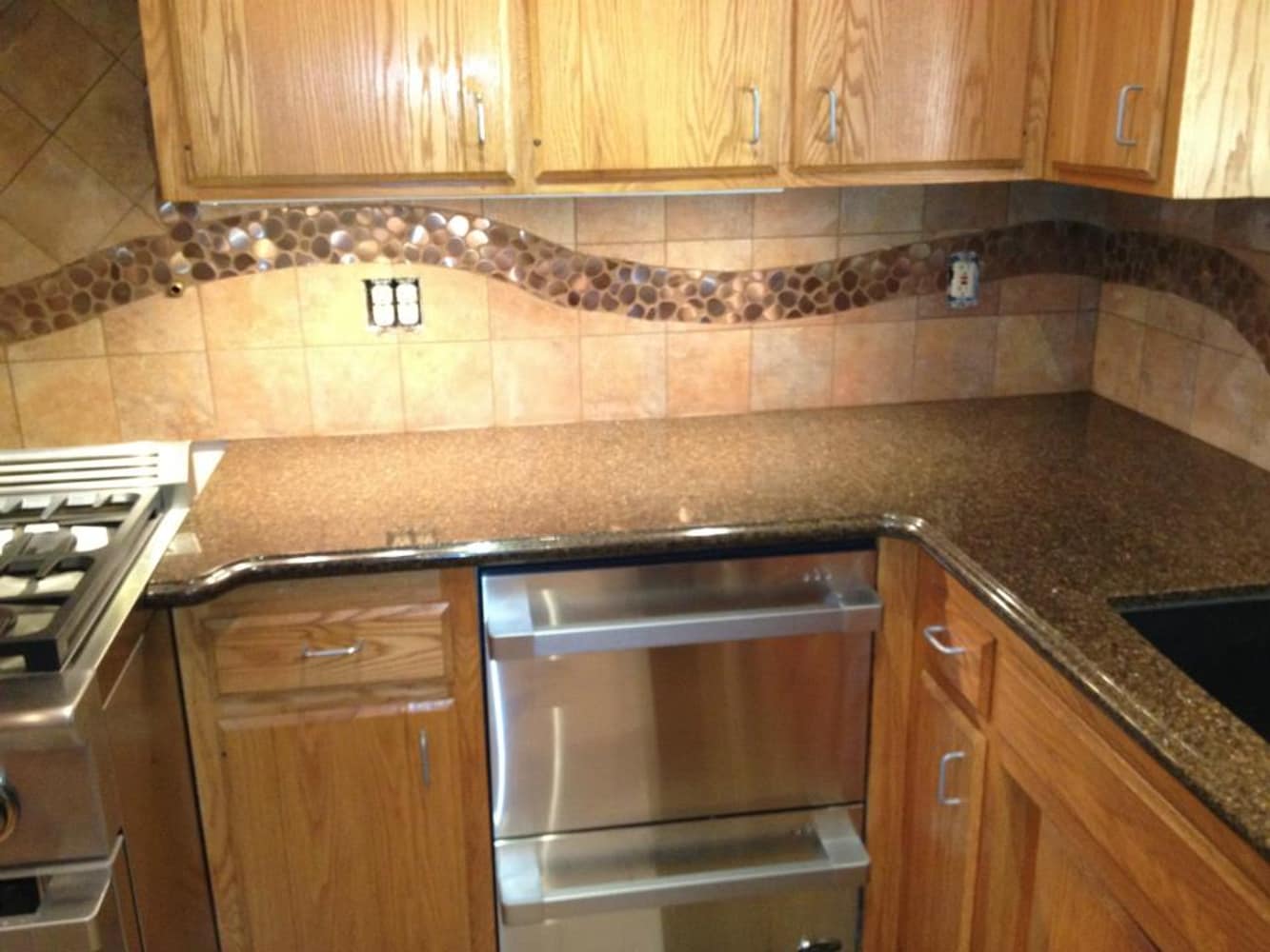 Viatera counter tops and tile backsplash