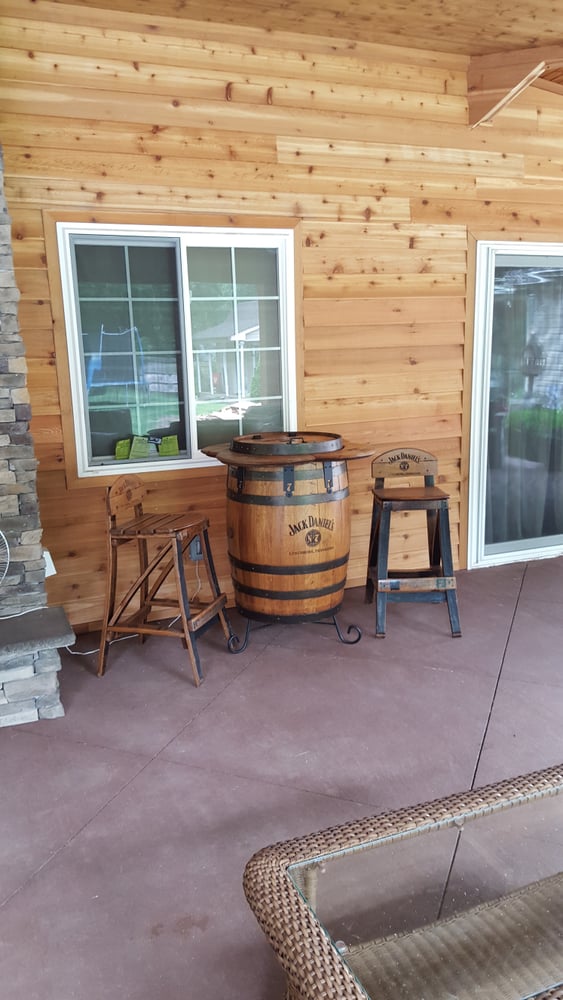 Covered Patio with Outdoor Kitchen and Fireplace (48' by 20')