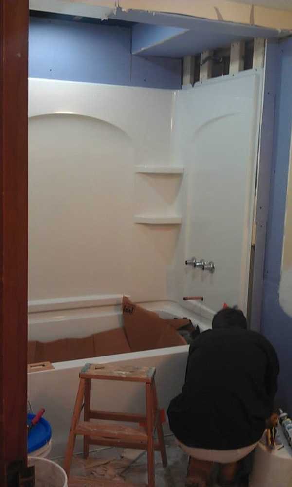 Water and Mold Damage Bath Remodel