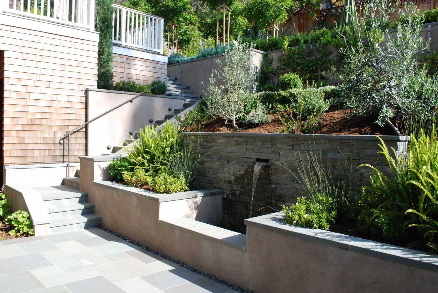 Addition and Retaining Walls for Marin County Home