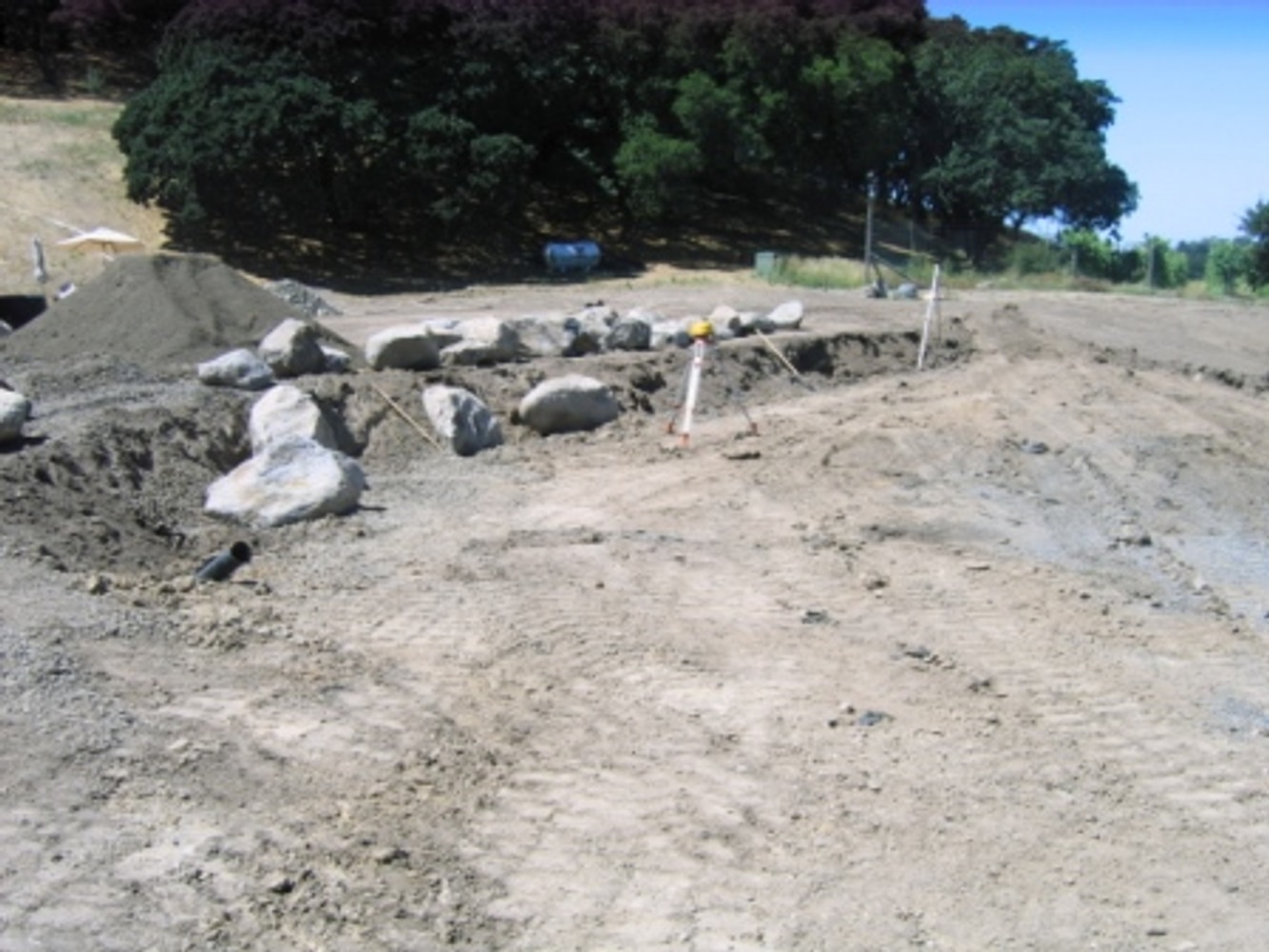 Sonoma County pond and residence hardscaping