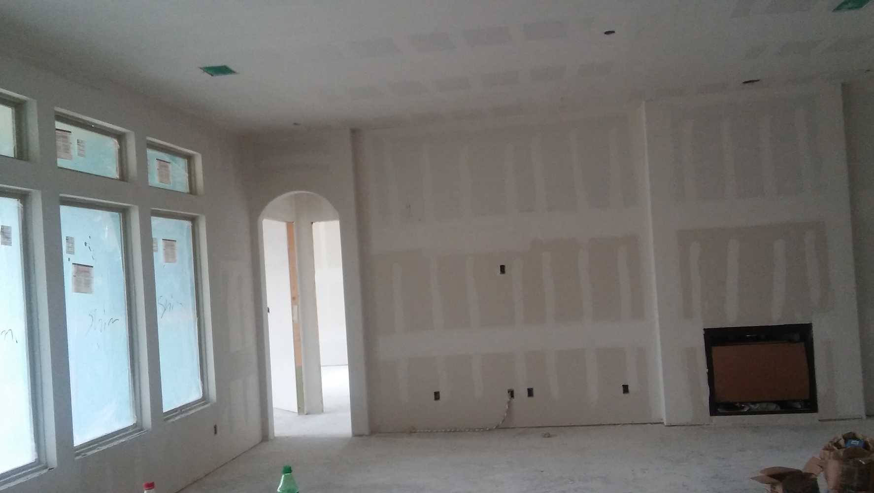 Drywall work.