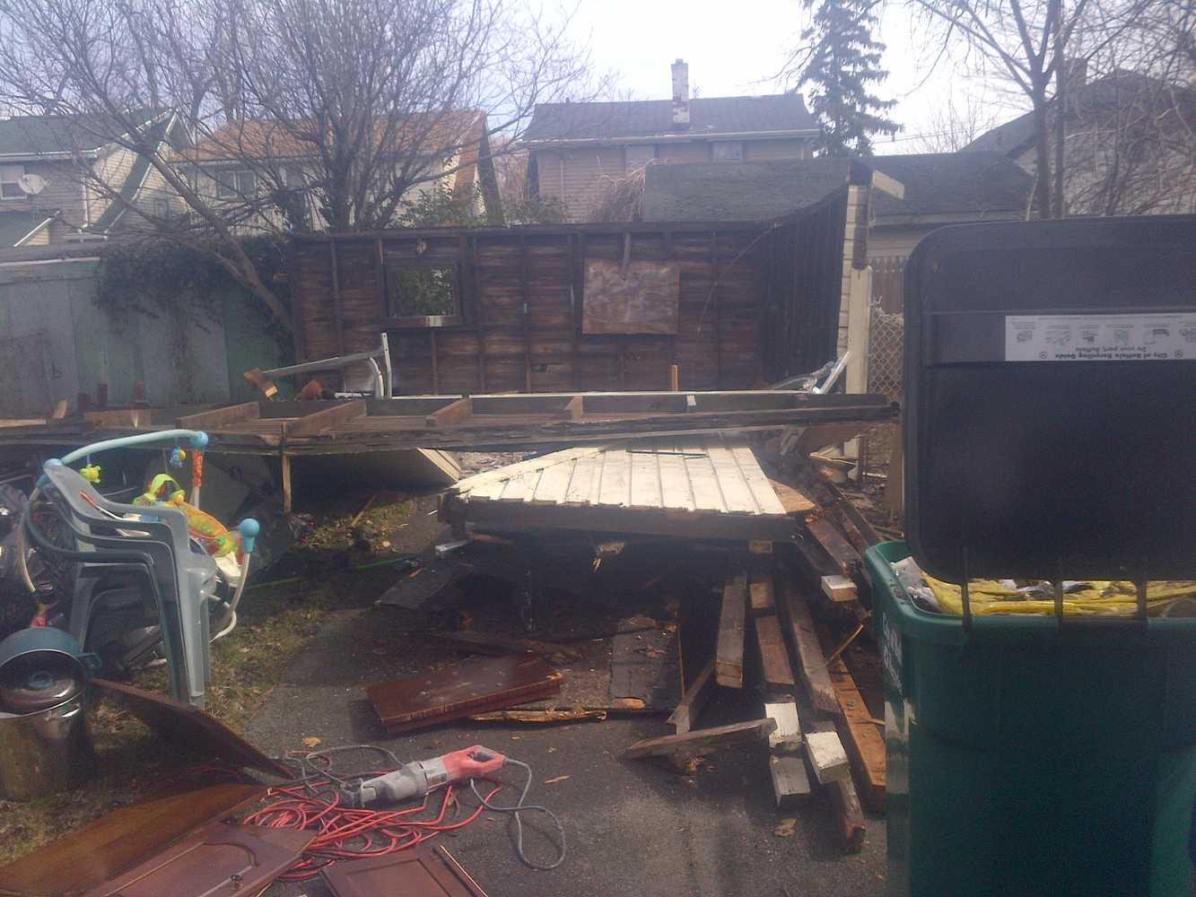 Demolition of a garage 