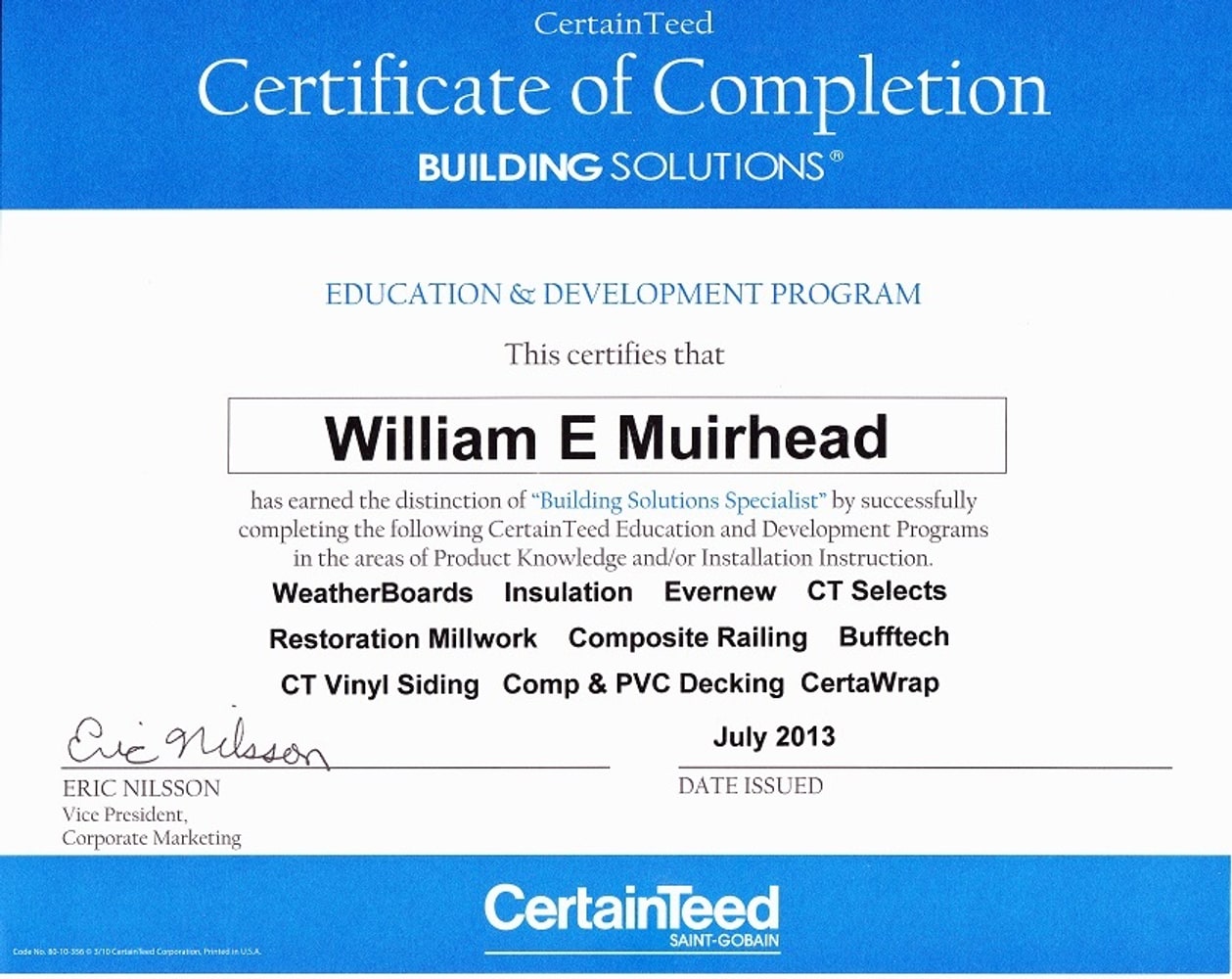 Certifications & Licensures