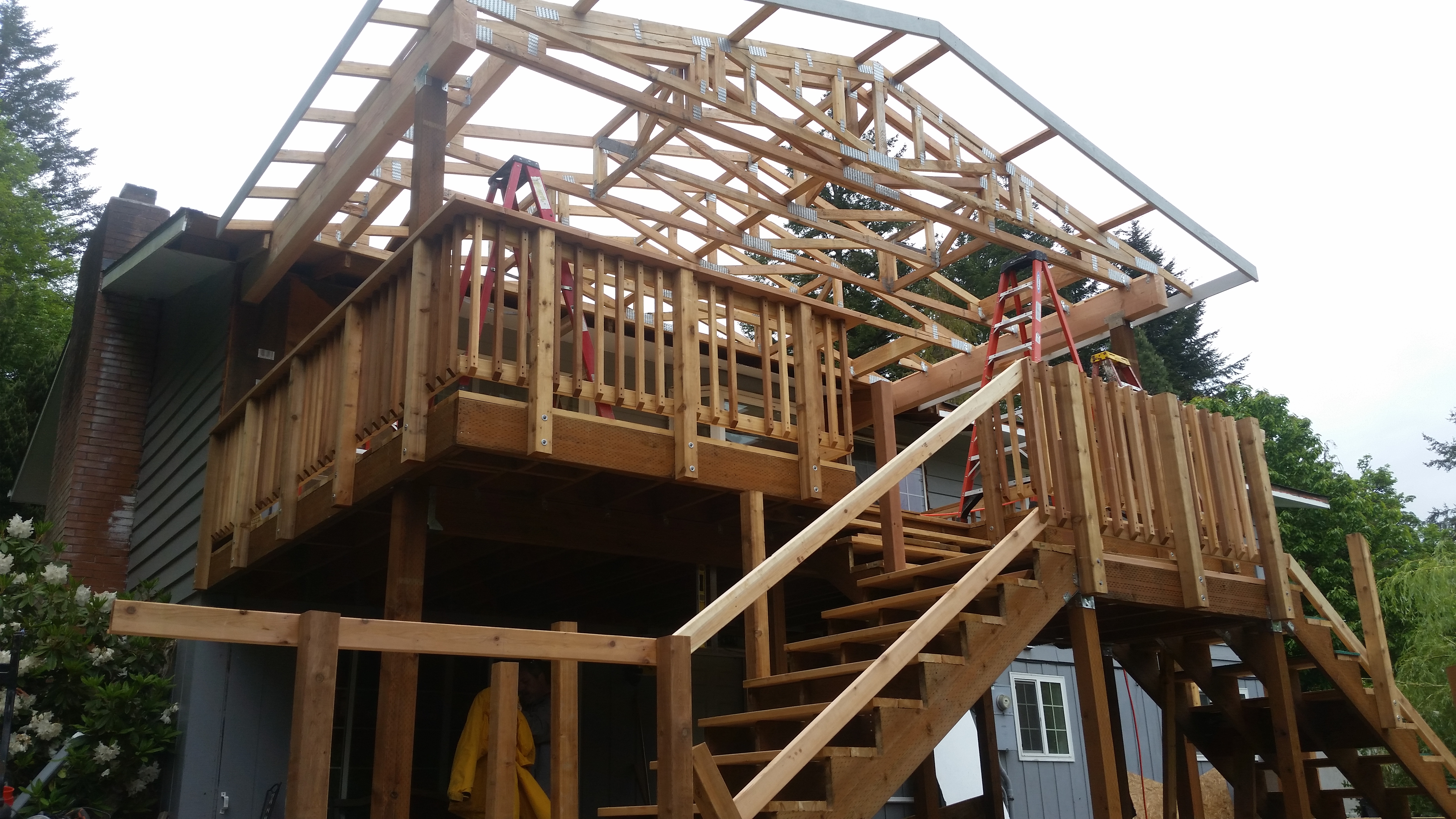 2nd Story Deck & Cover Progression pictures