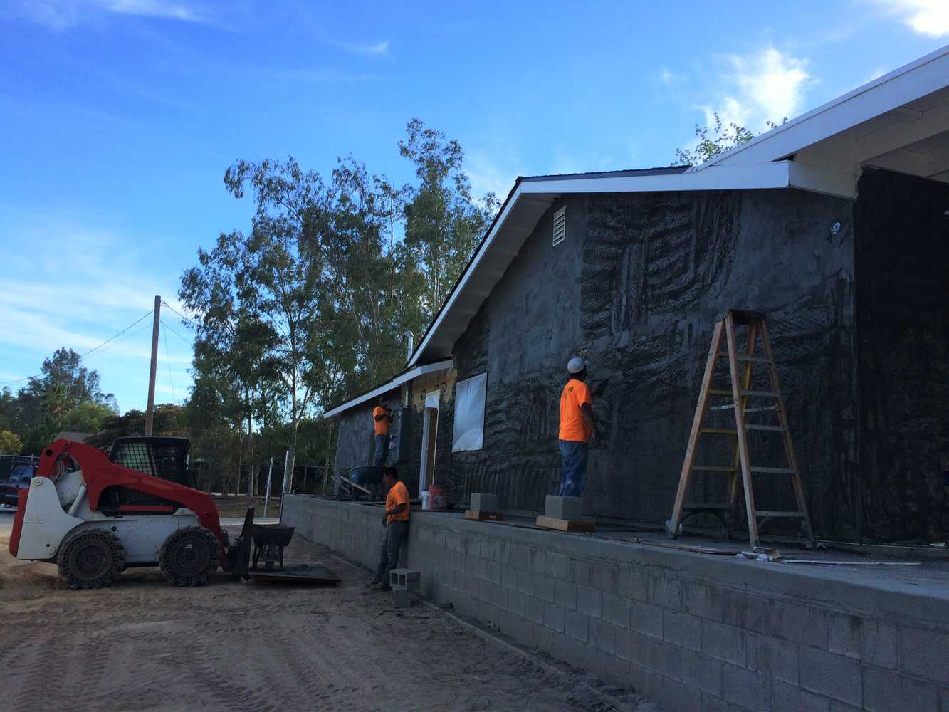 Stucco on a house in Madera Ranchos