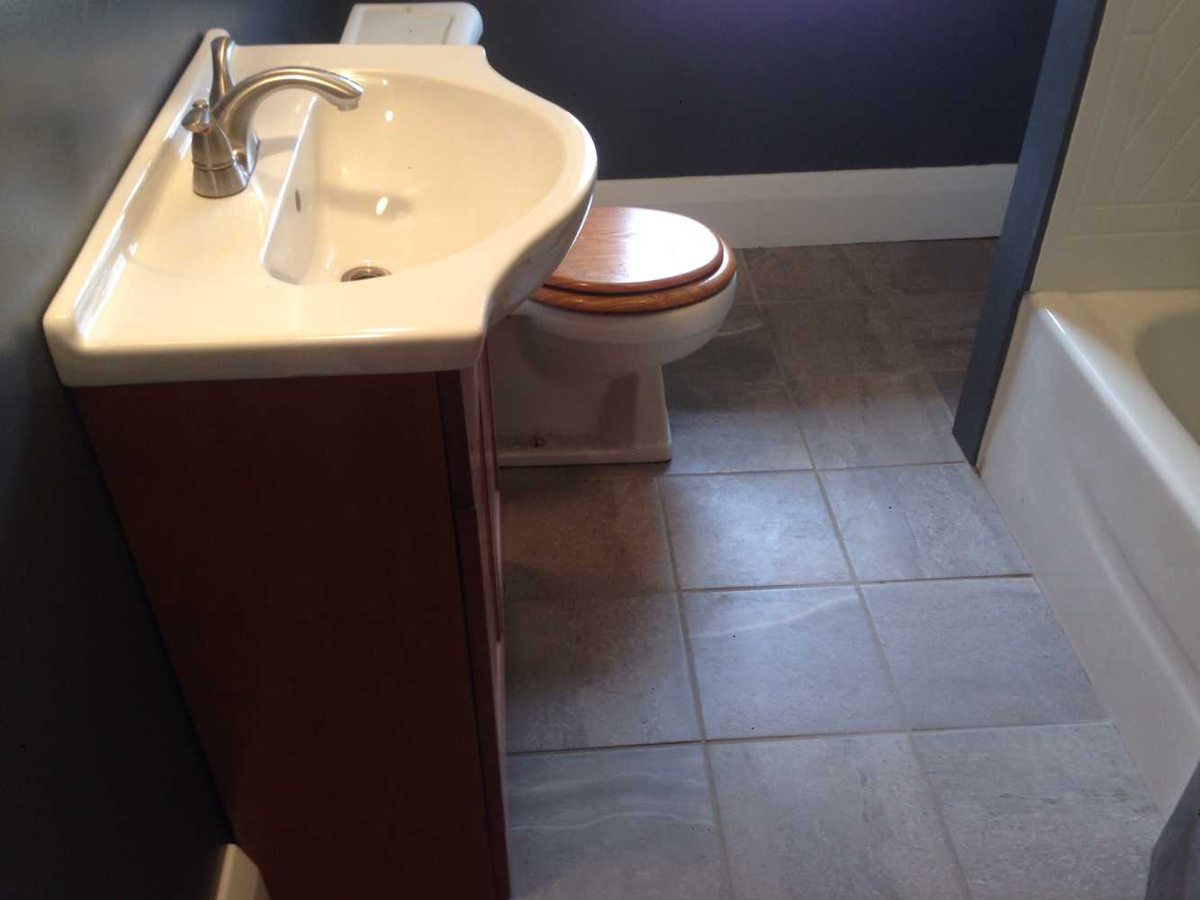 Low budget bathroom remodel--we still turn it out beautiful!