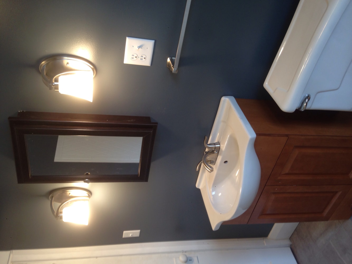 Low budget bathroom remodel--we still turn it out beautiful!