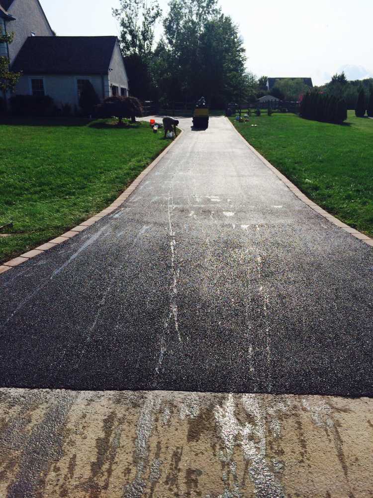 Paver blocks and asphalt 