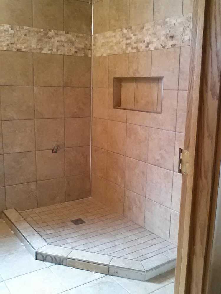 Custom built tiled showers