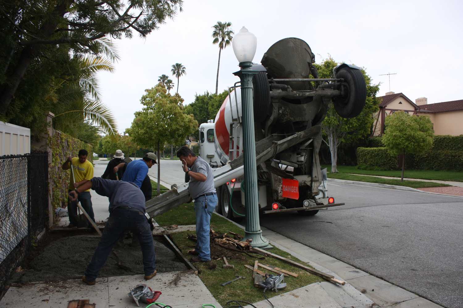 Repairing Sidewalks In Fremont Place.