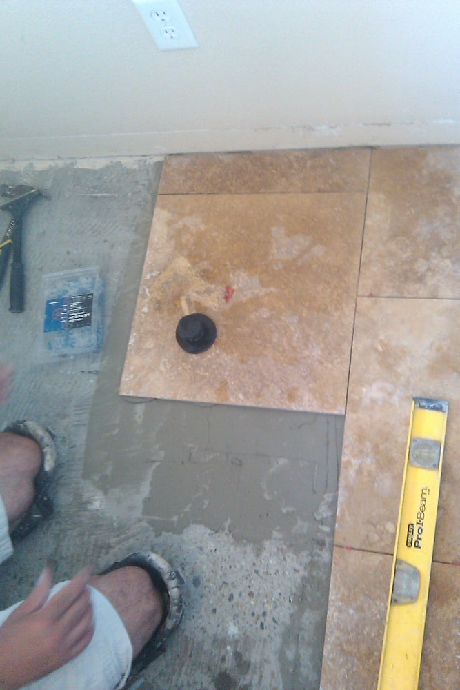 Travertine Tile Entryway