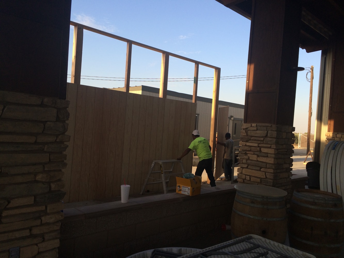 T1-11 8o.c. X 12 high at the San Joaquin wine company