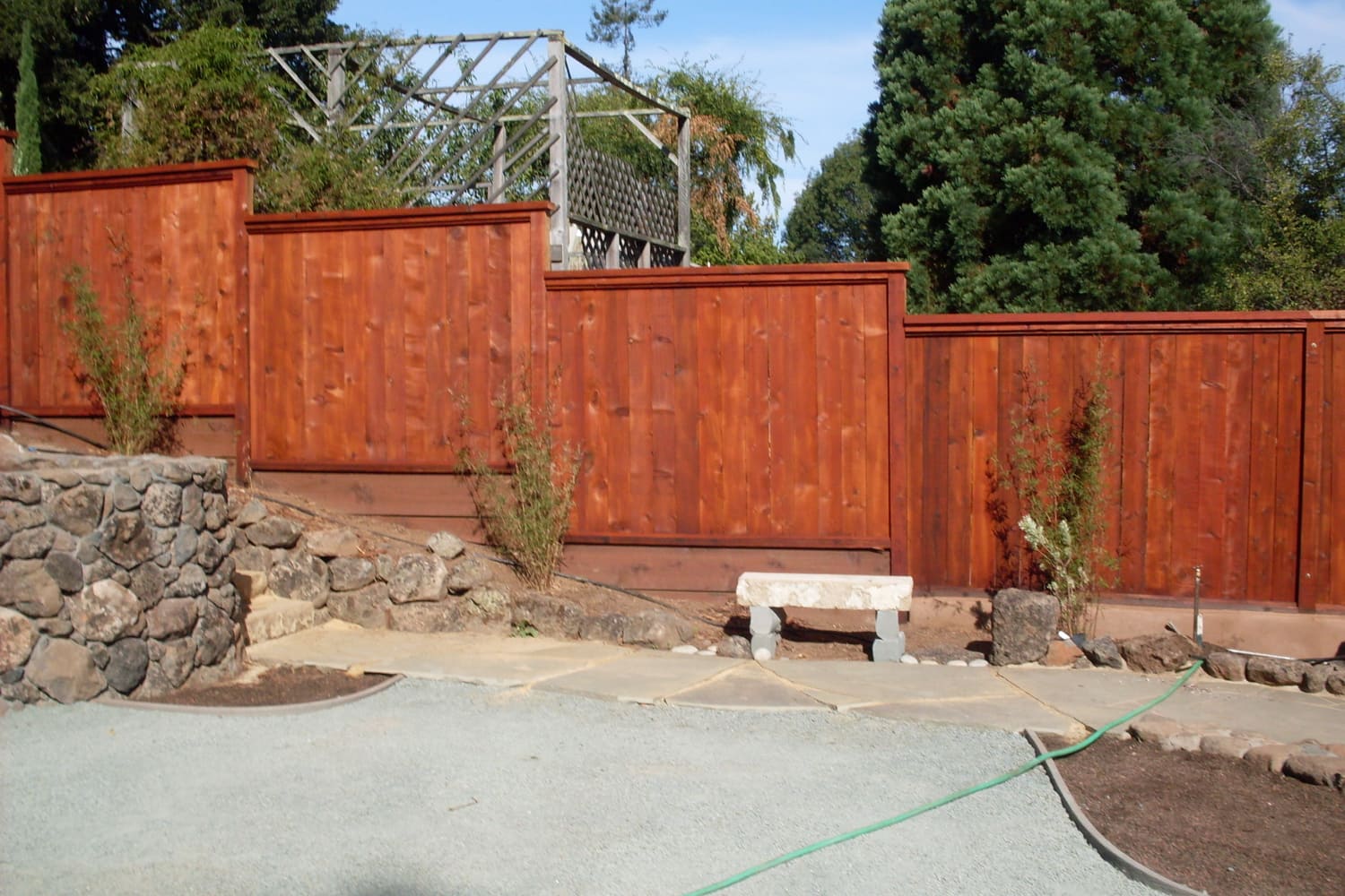 6' high good neigbor fence with 12