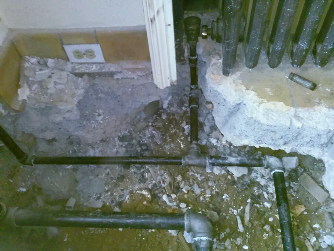 Steam/Condensate Lines + Floor