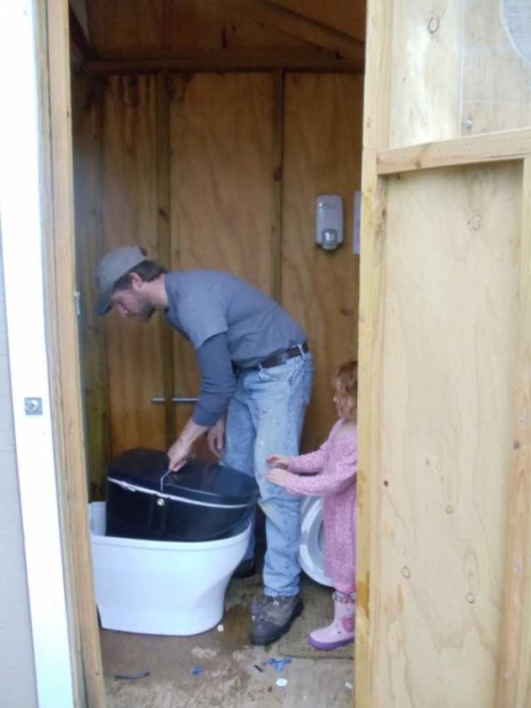 Replacing the compost toilet at Red Hill Farm