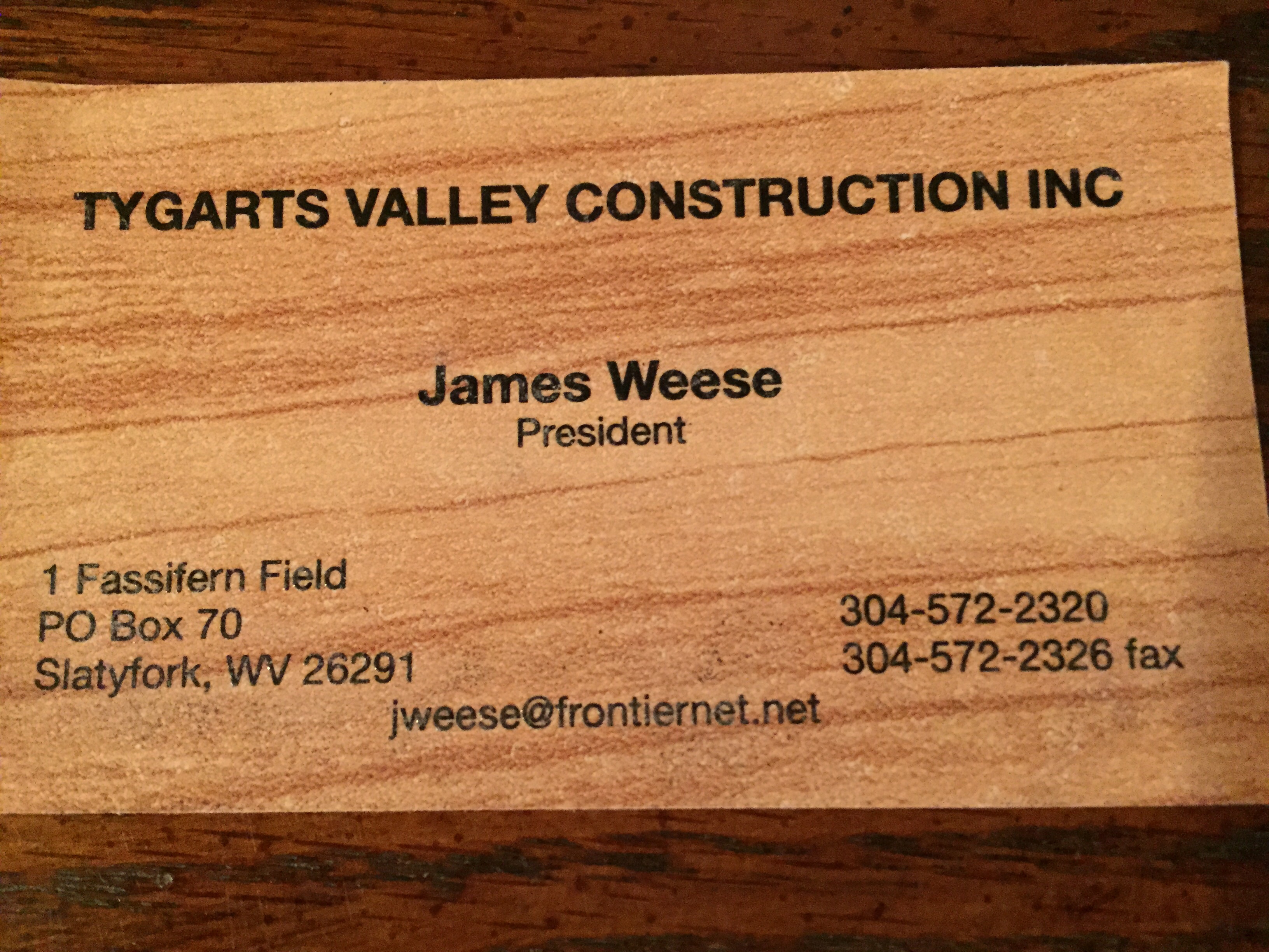 Tygarts Valley Construction Inc