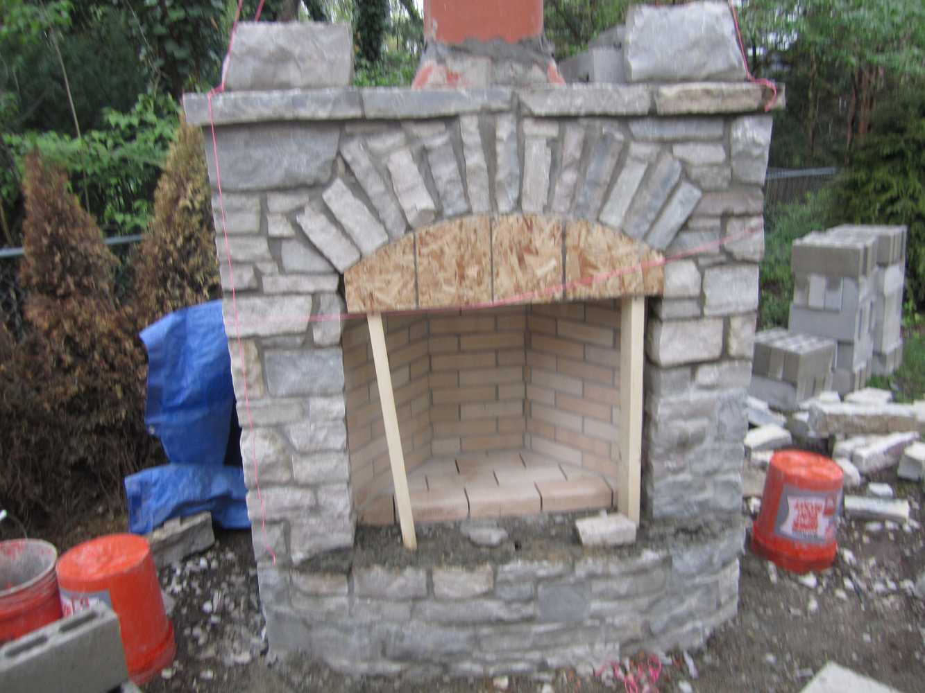 Birmingham Outdoor Natural Stone Fireplace