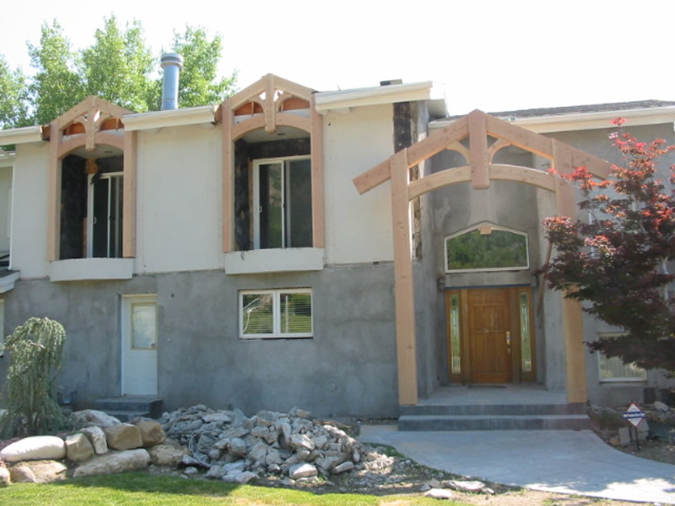 Foothill area exterior facade remodel