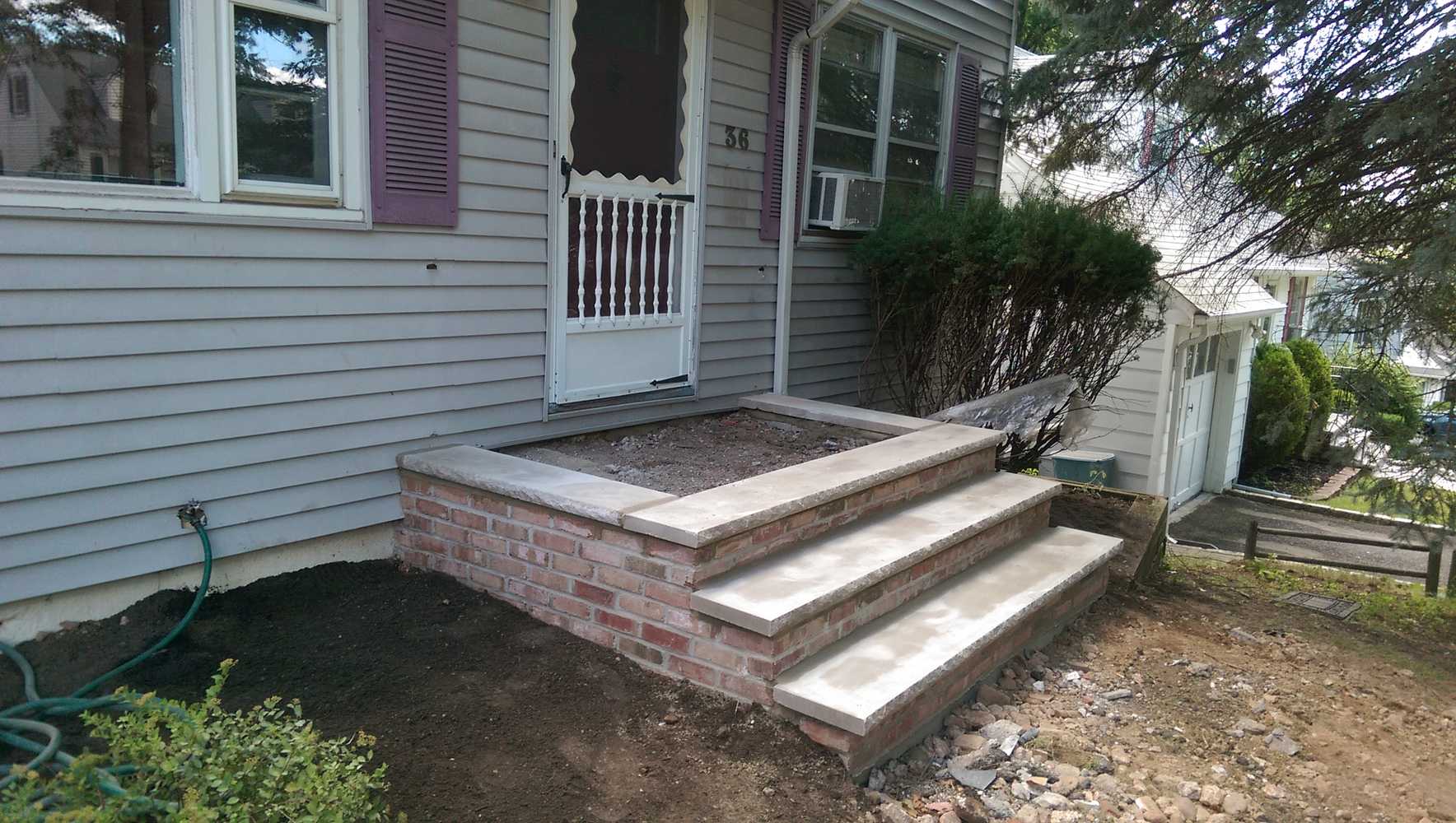 new steps and side walk