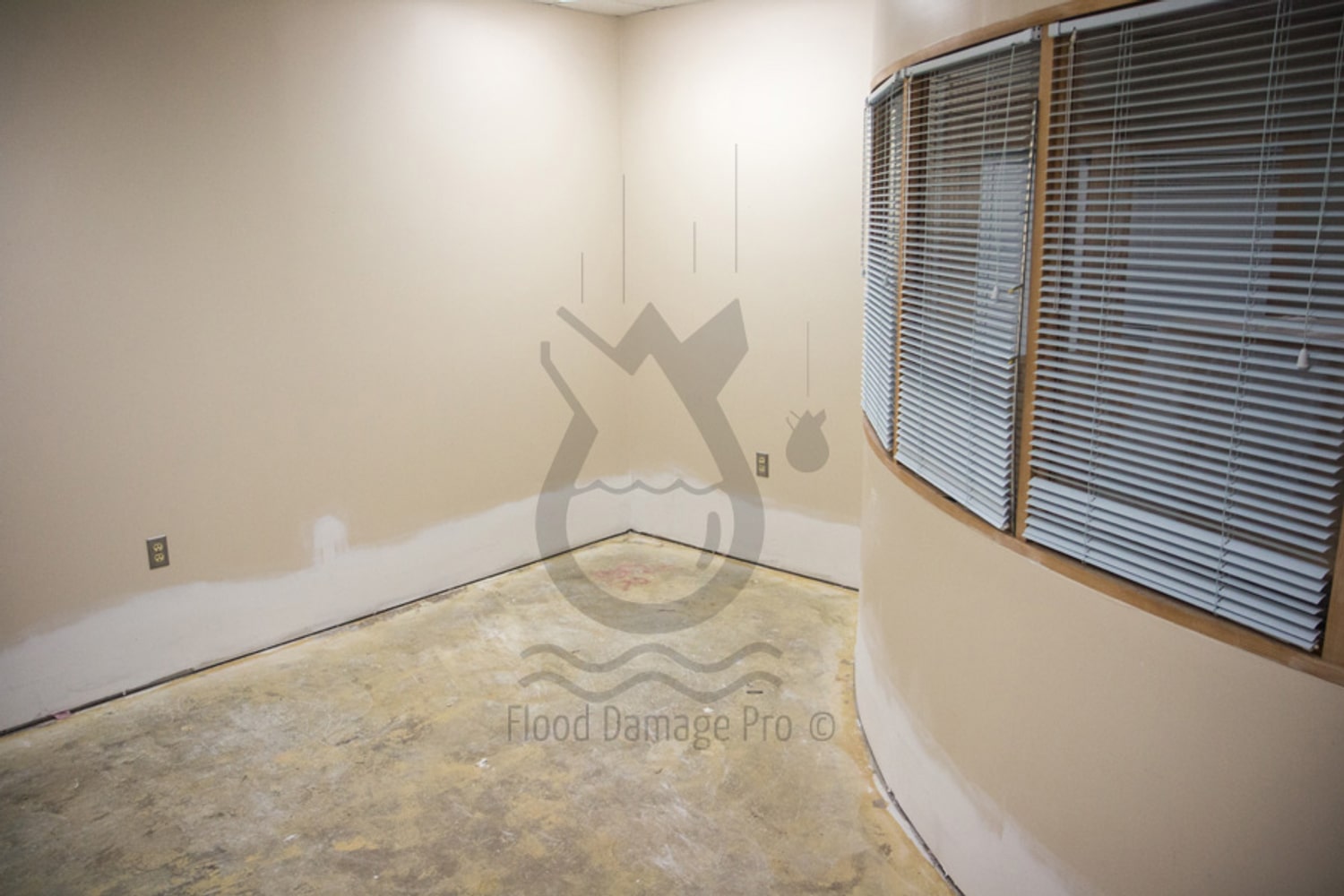 Water damage restoration at a retirement center project