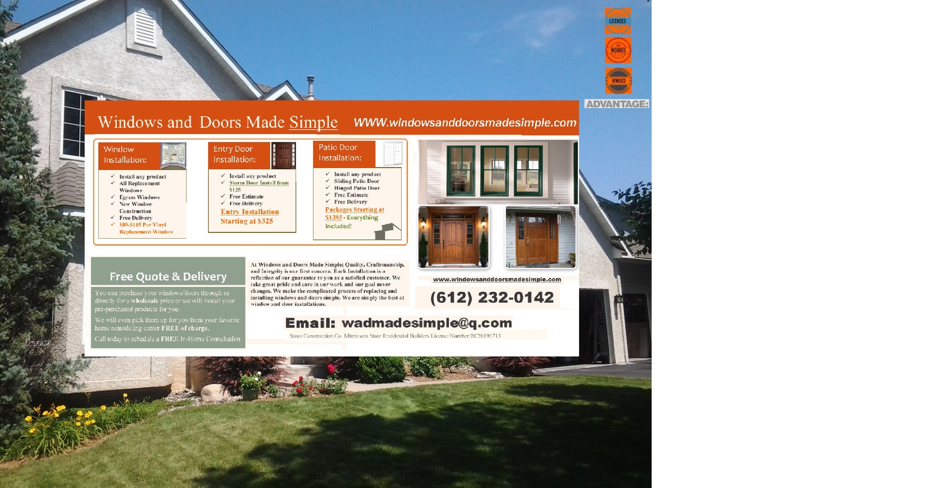 We are a windows and Door installation co.