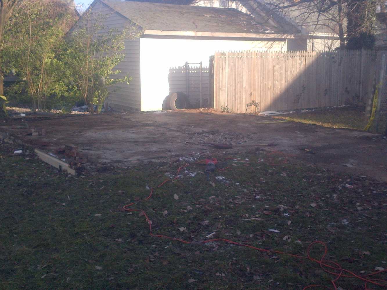 Demolition of a garage 