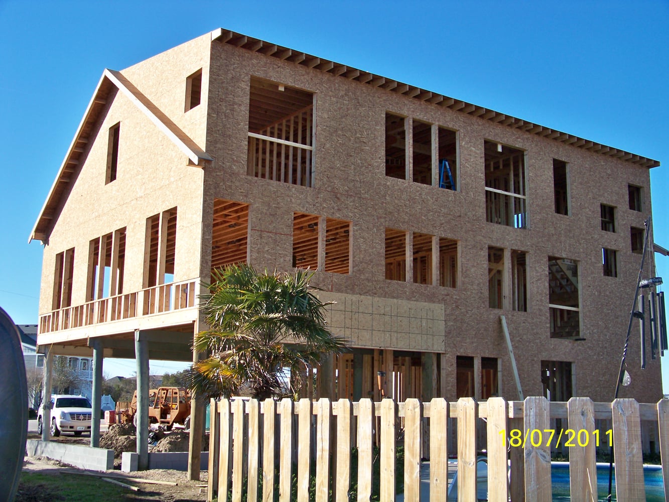 Tile, Santos Mahogany Install w/ Medallion/ Custom Home Build/
