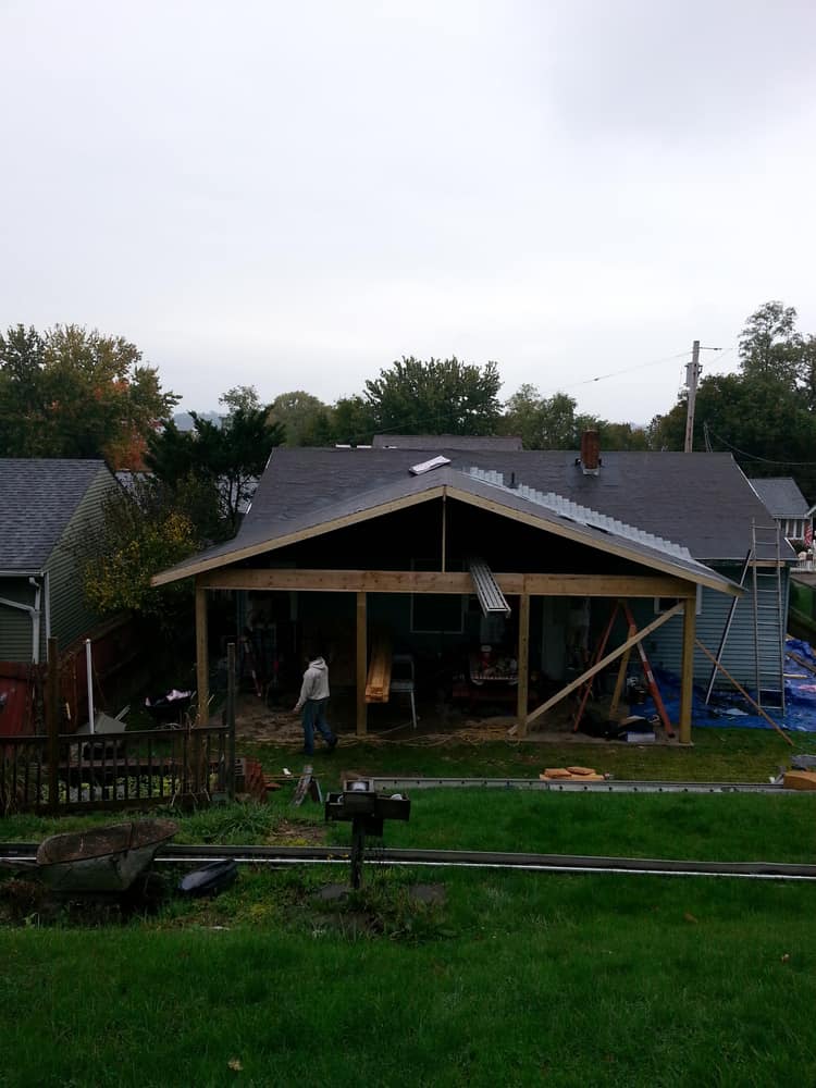 A covered patio we built.