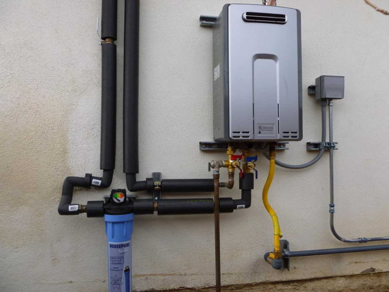 Tankless water heater installation