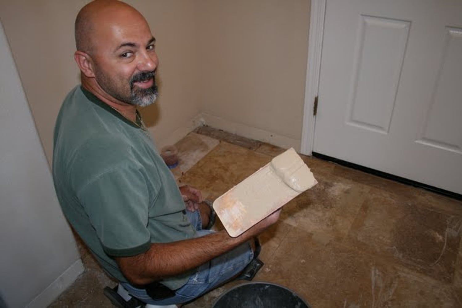 Travertine Tile Entryway