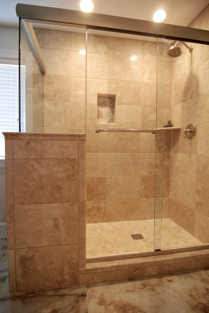 Custom Marble Shower & Glass