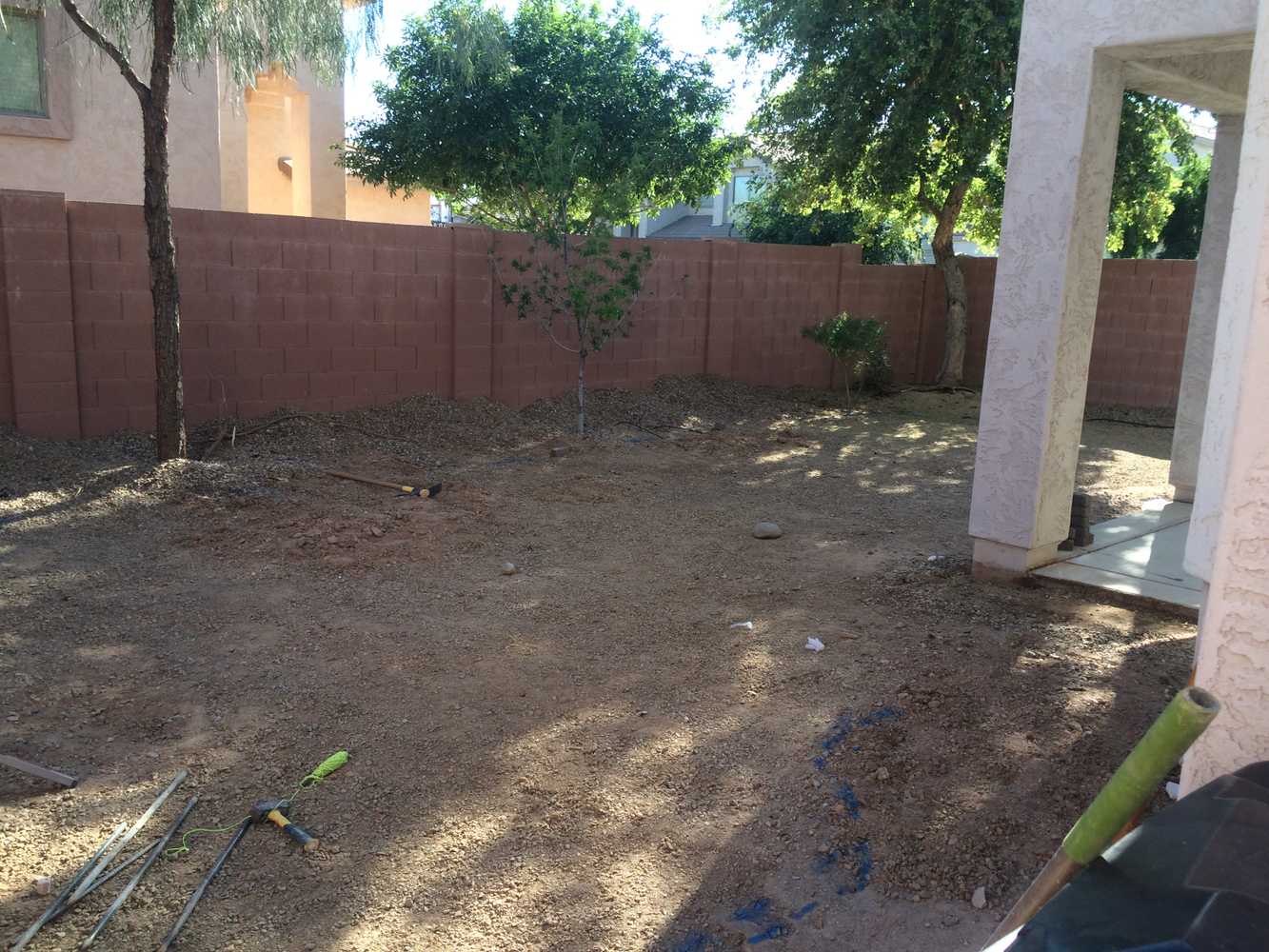 Before and After Complete backyard finishes - Gilbert/Mesa