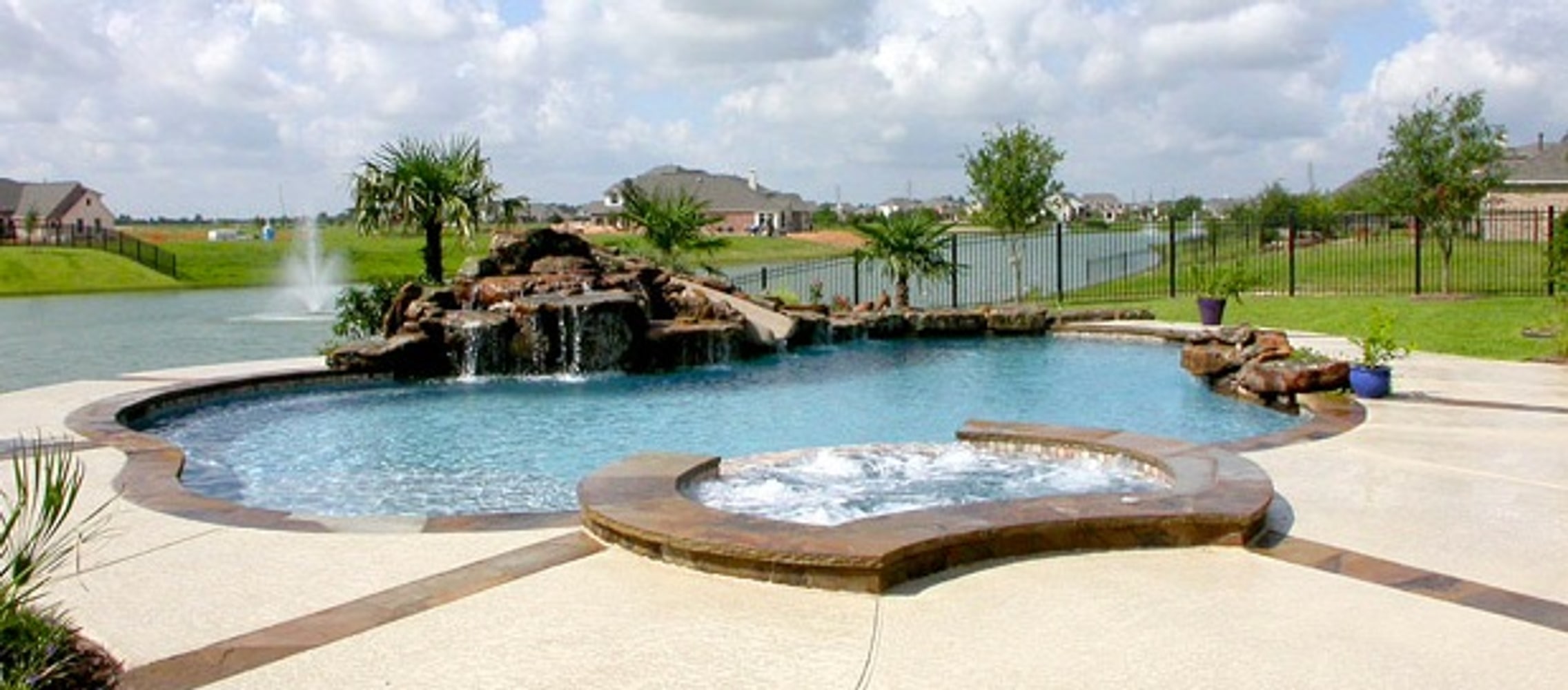 Custom Pool with a Slide - Katy