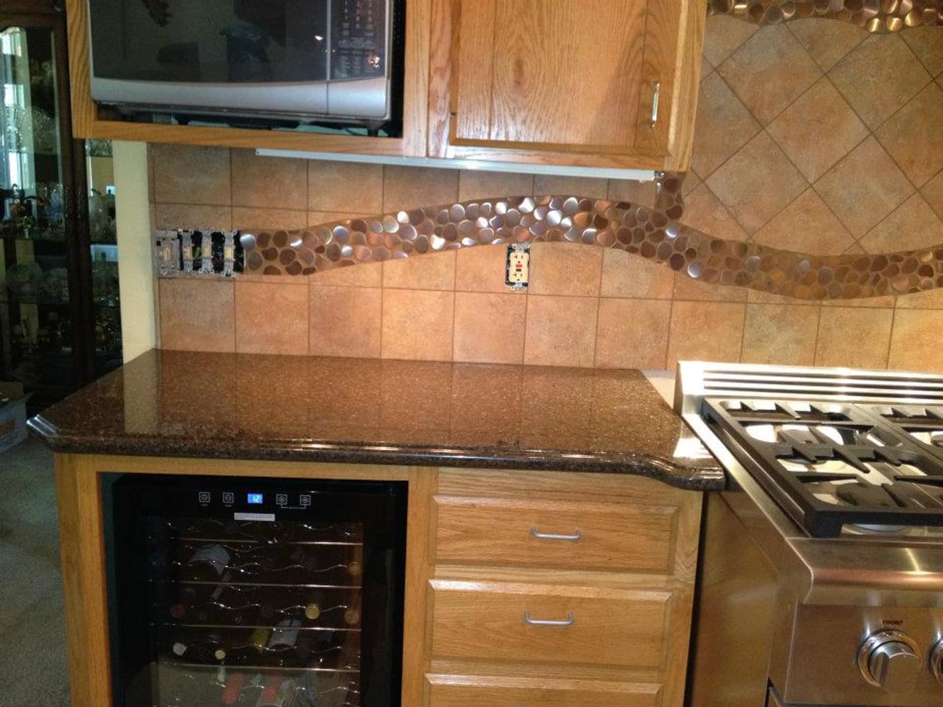 Viatera counter tops and tile backsplash