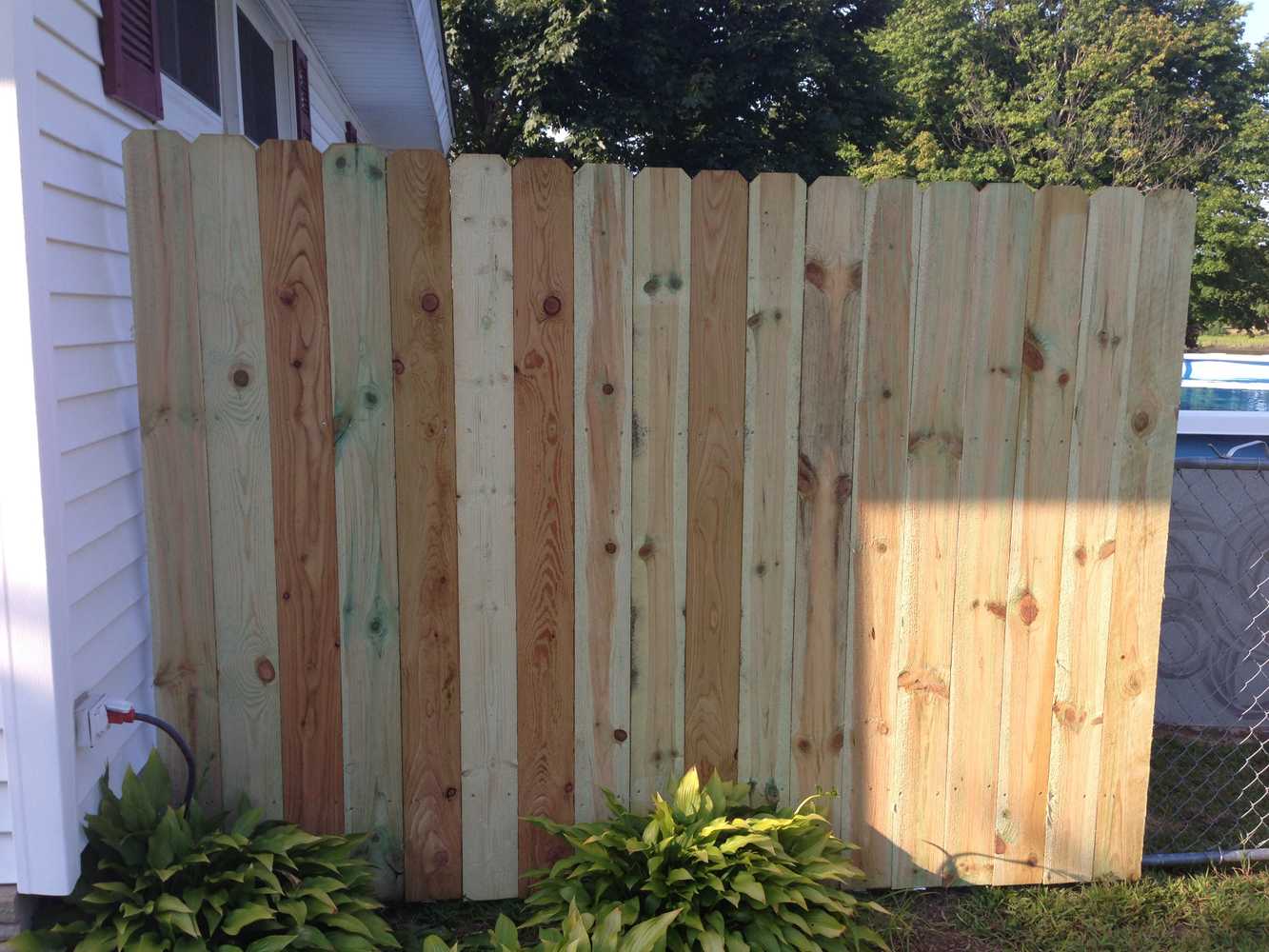 Wood fence