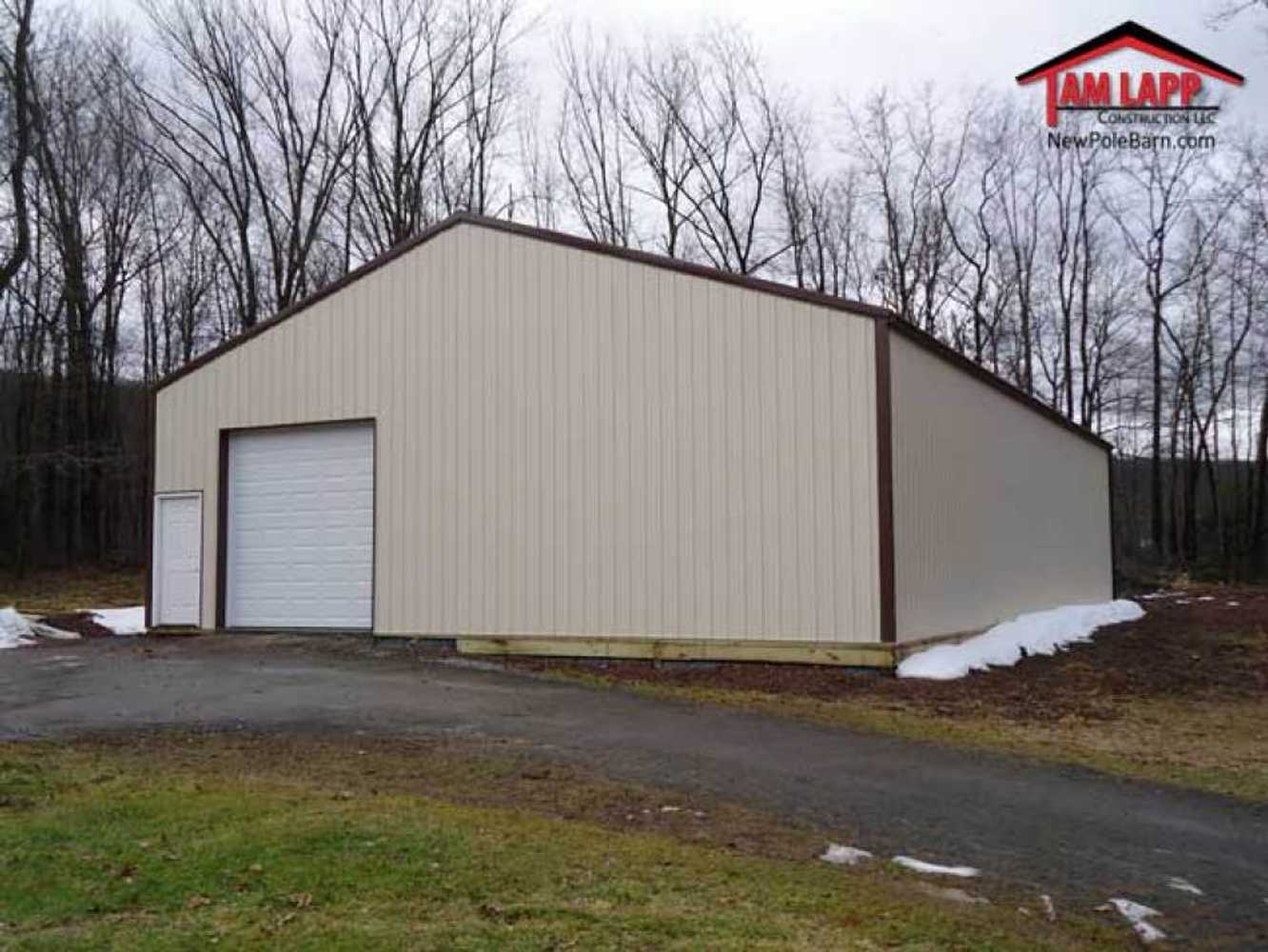 40'W x 60'L x 12'H Commercial Polebarn Building in White Haven, Pennsylvania
