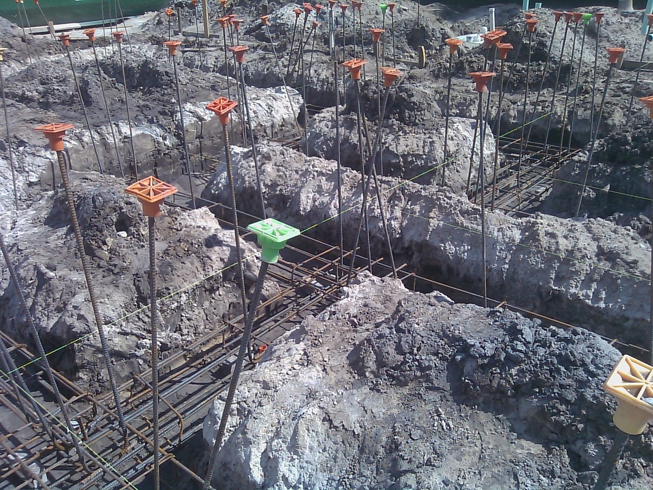 Concrete Footers with rebar supports. Inspected and passed