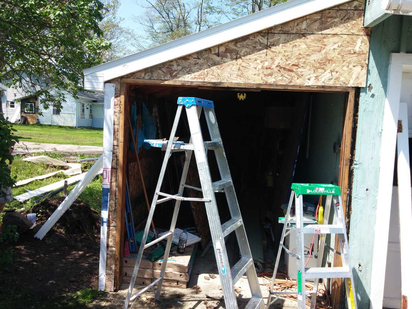 Garage Wall and Roof Repair