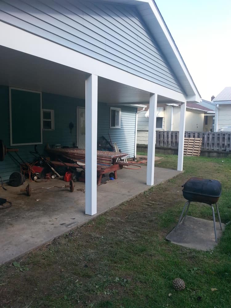 A covered patio we built.