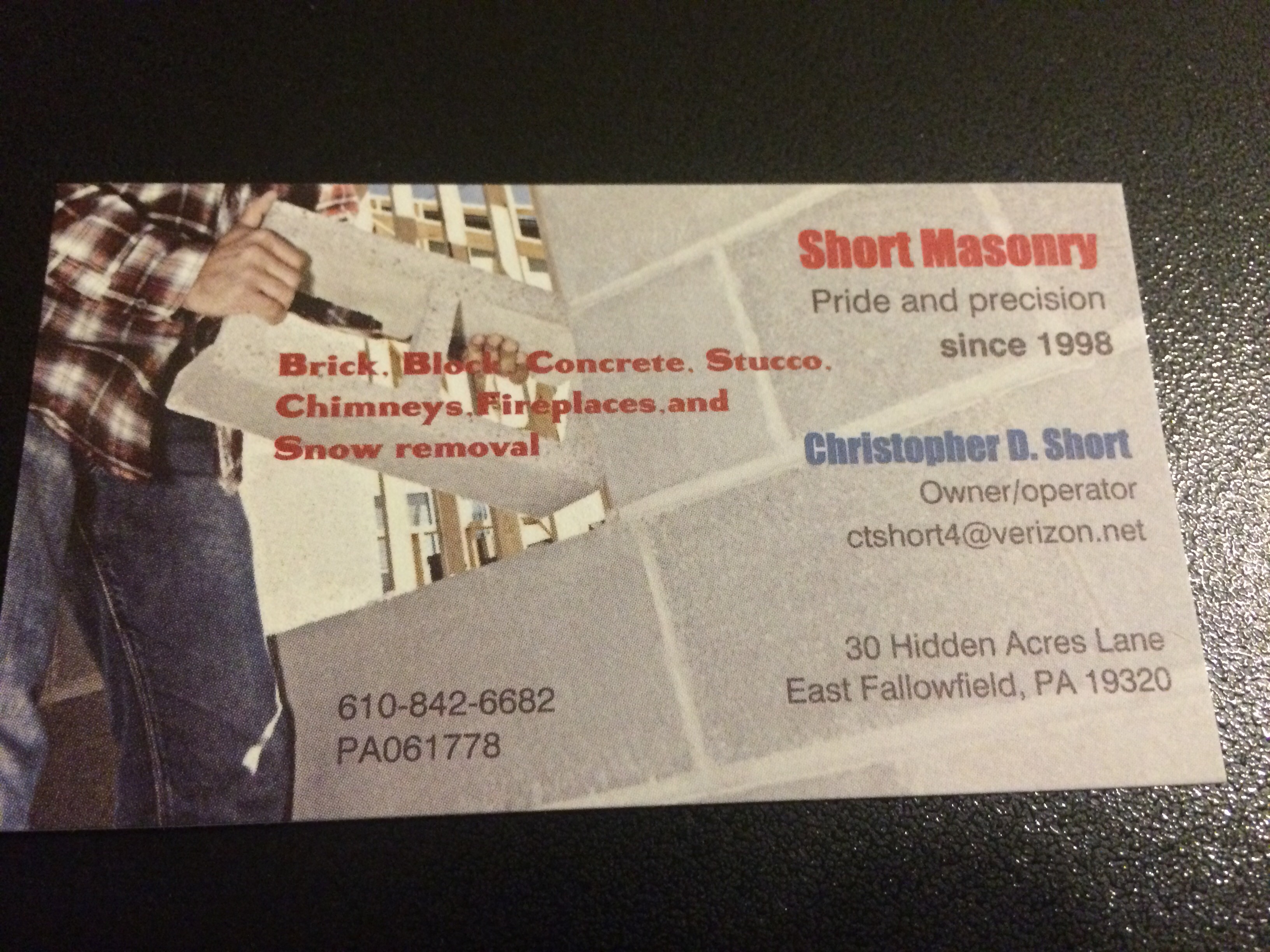 Christopher D Short Masonry