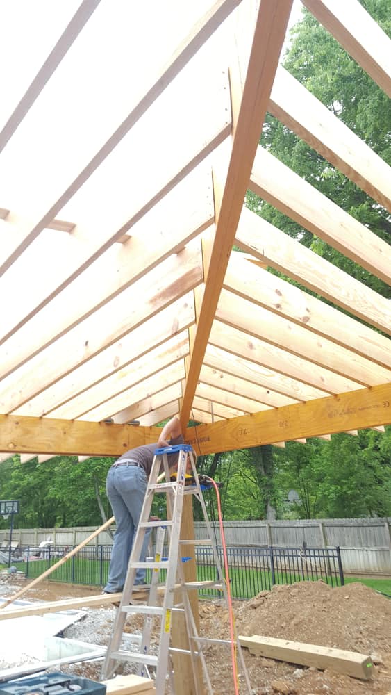 Covered Patio with Outdoor Kitchen and Fireplace (48' by 20')
