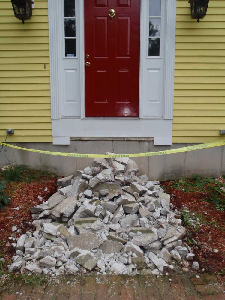 Brick Stair Assembly and Install after Removal of Precast concrete step