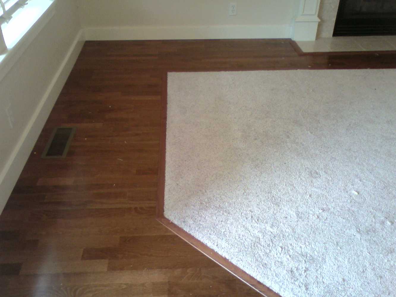 Engineered Wood FLoor with Carpet Inlay